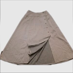 Vintage Tan Long Pleated Women's Skirt Liz Clairborne Plus Size:16